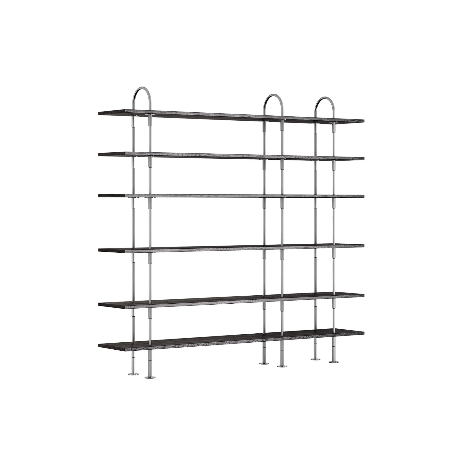 Keen Shelving, steel/ash veneer