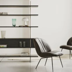 Keen Shelving, steel/ash veneer
