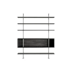 Keen Shelving, steel/ash veneer