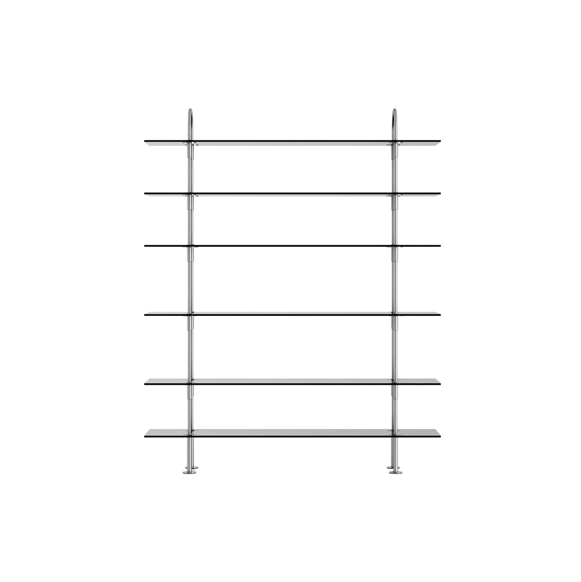 Keen Shelving, steel/smoked tempered glass
