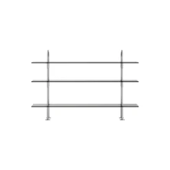 Keen Shelving, steel/smoked tempered glass
