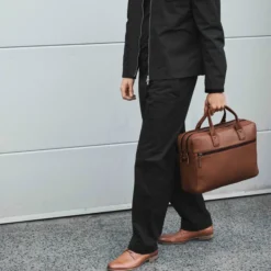 KingstonMBG Laptop Bag, cognac