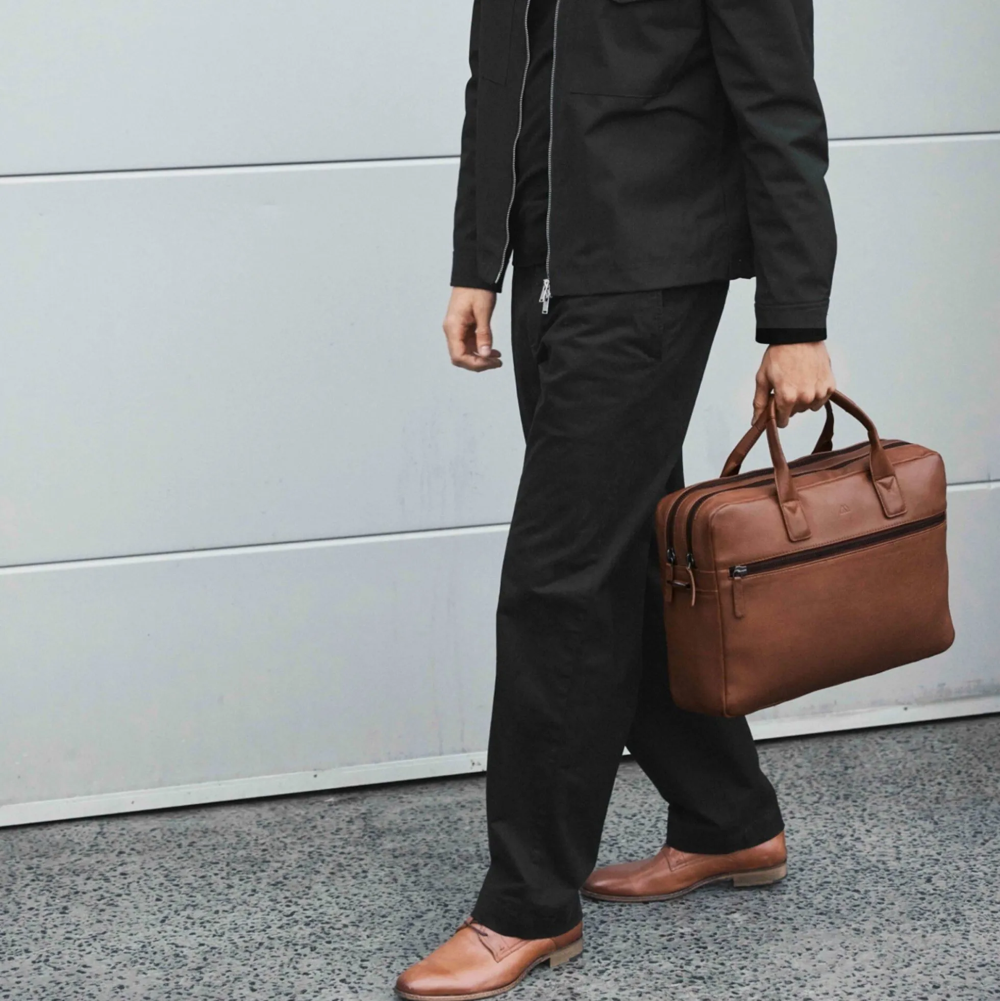 KingstonMBG Laptop Bag, cognac