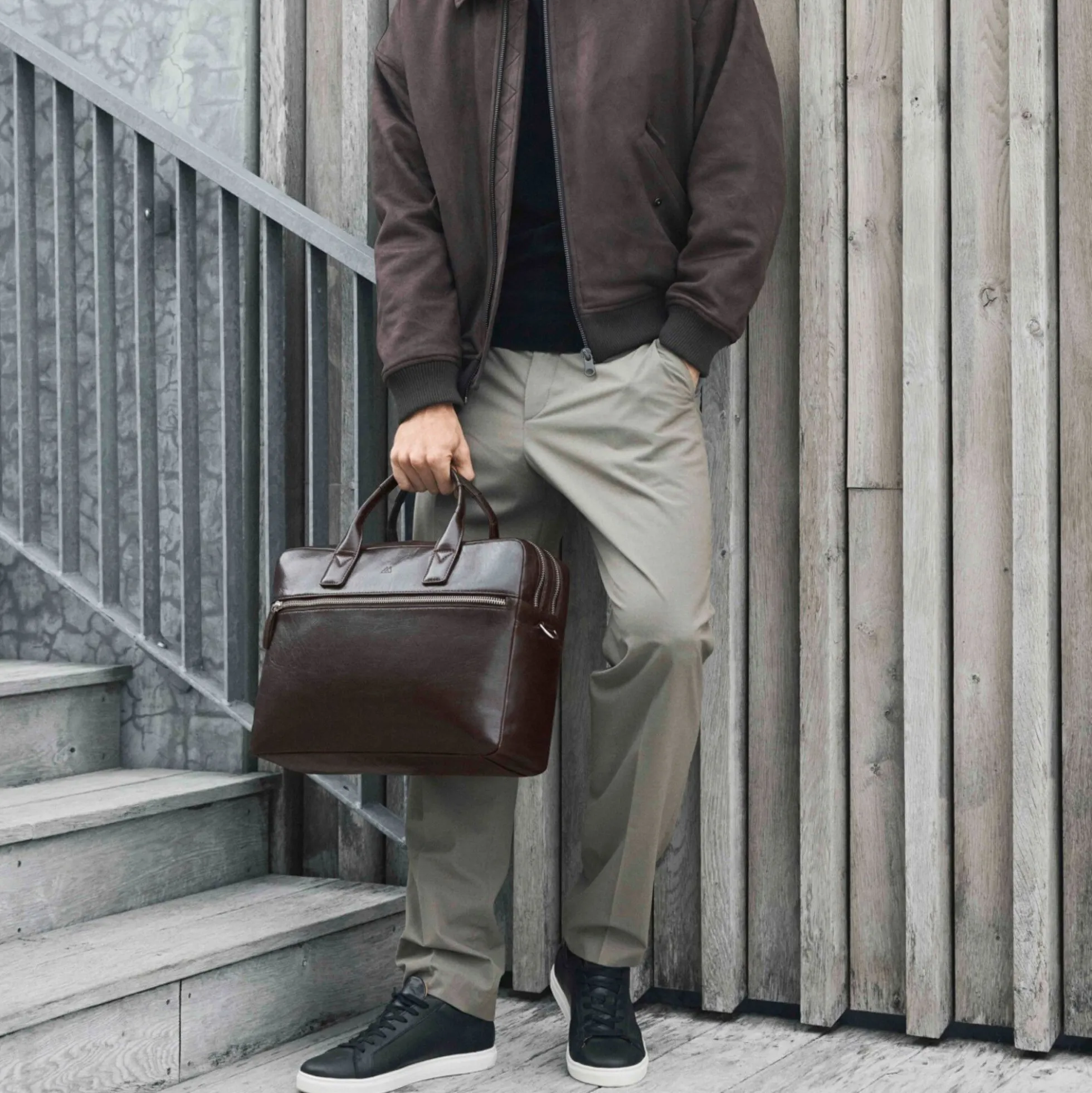 KingstonMBG Laptop Bag, espresso brown