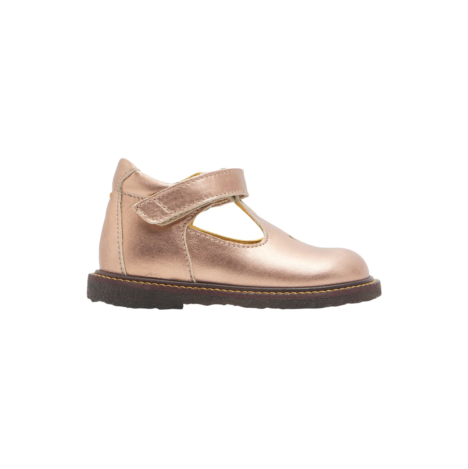 Klassisk tullesko med hjertemotiv, bronze metallic