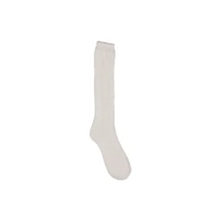 Knee Socks Pointelle, gentle white