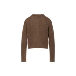 Knit cardigan in alpaca, mocca mousse