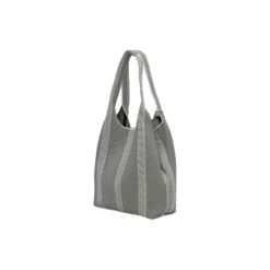 Knitted Bag, milk creme black