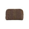 Knitted Makeup Bag, dark indigo buckthorn brown