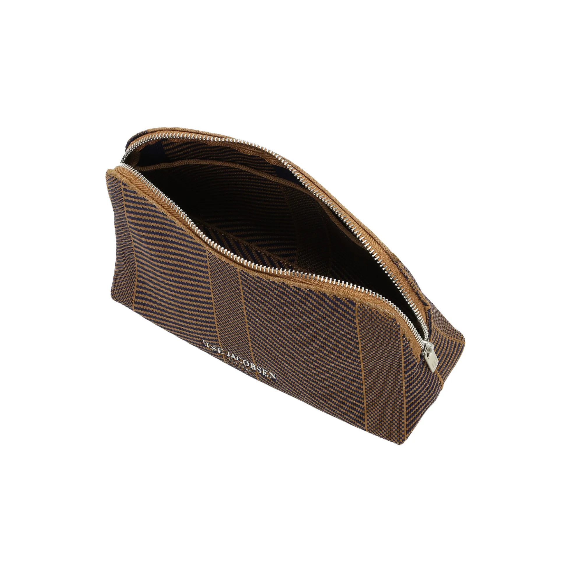 Knitted Makeup Bag, dark indigo buckthorn brown