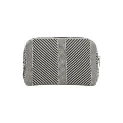Knitted Makeup Bag, milk creme black
