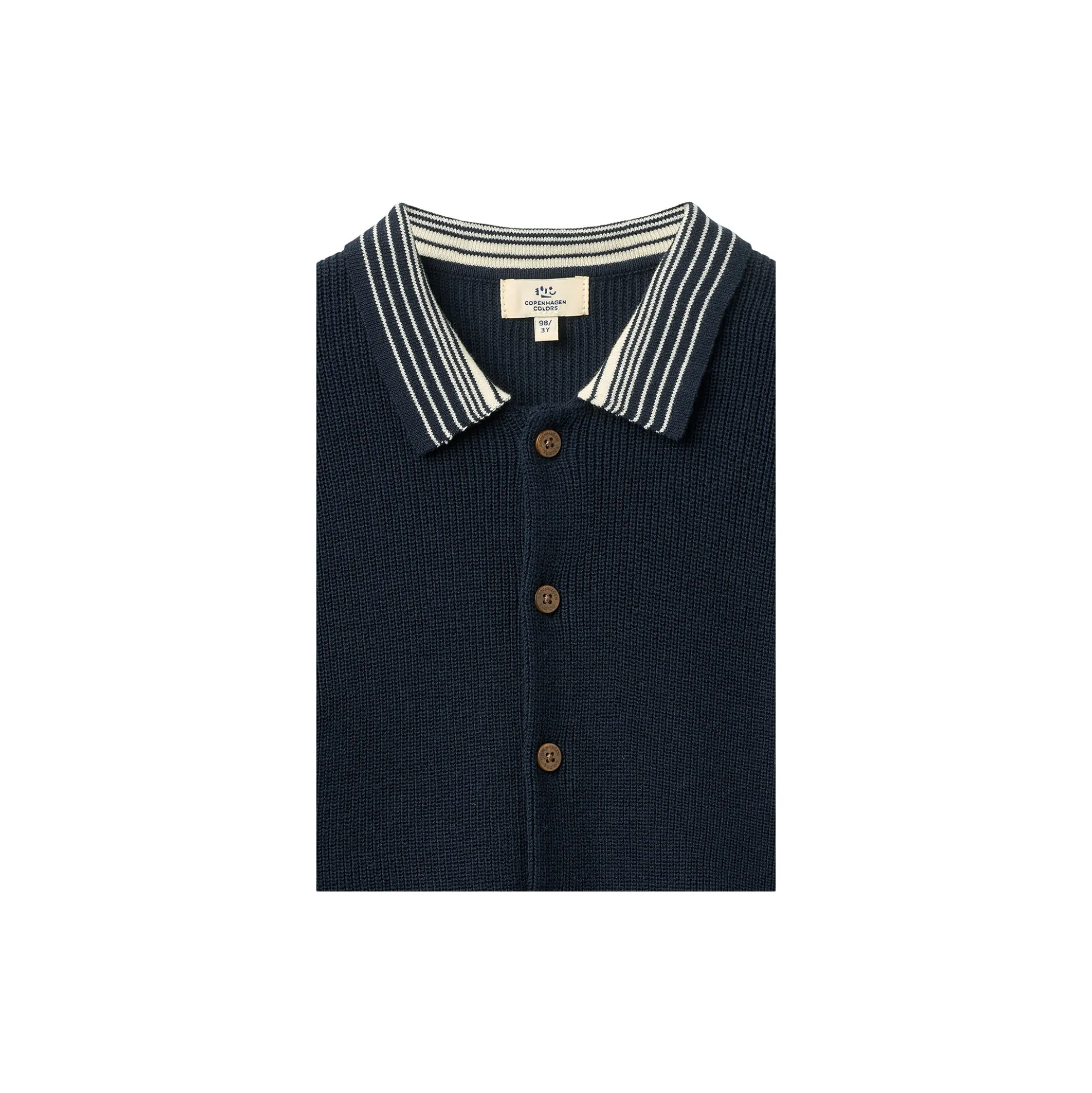 Knitted Pattern Shirt w. Contrast