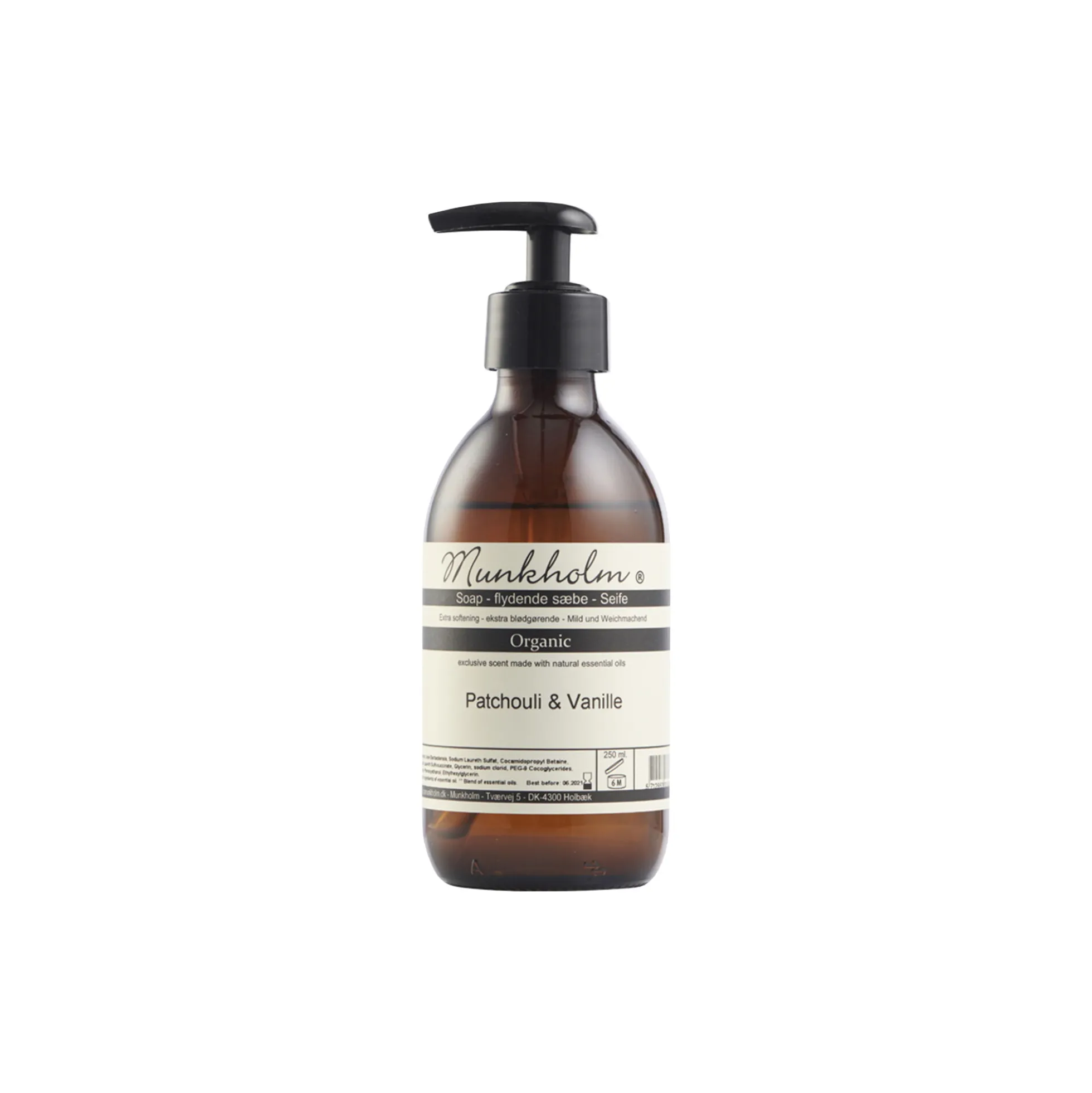 Økologisk flydende sæbe, patchouli & vanilla