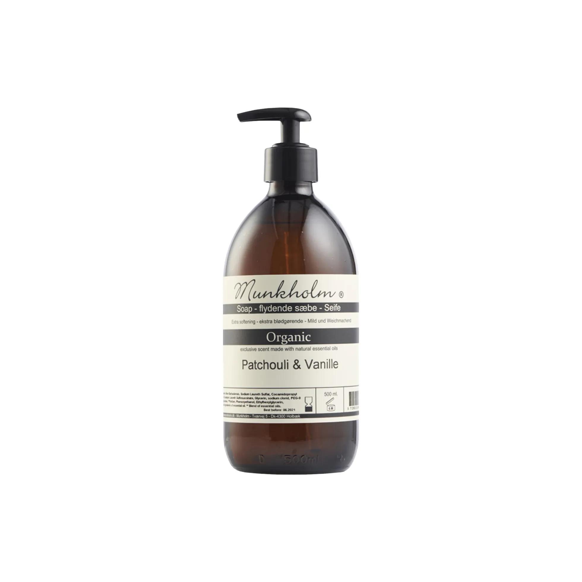 Økologisk flydende sæbe, patchouli & vanilla