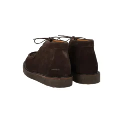Lace-up shoe with decorative trim, dark brown