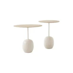 Lato Table LN9 Lounge Table, Crema Diva marble/oak