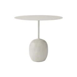 Lato Table LN9 Lounge Table, Crema Diva marble/ivory white