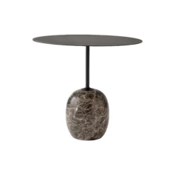 Lato Table LN9 Lounge Table, Emparador marble/warm black