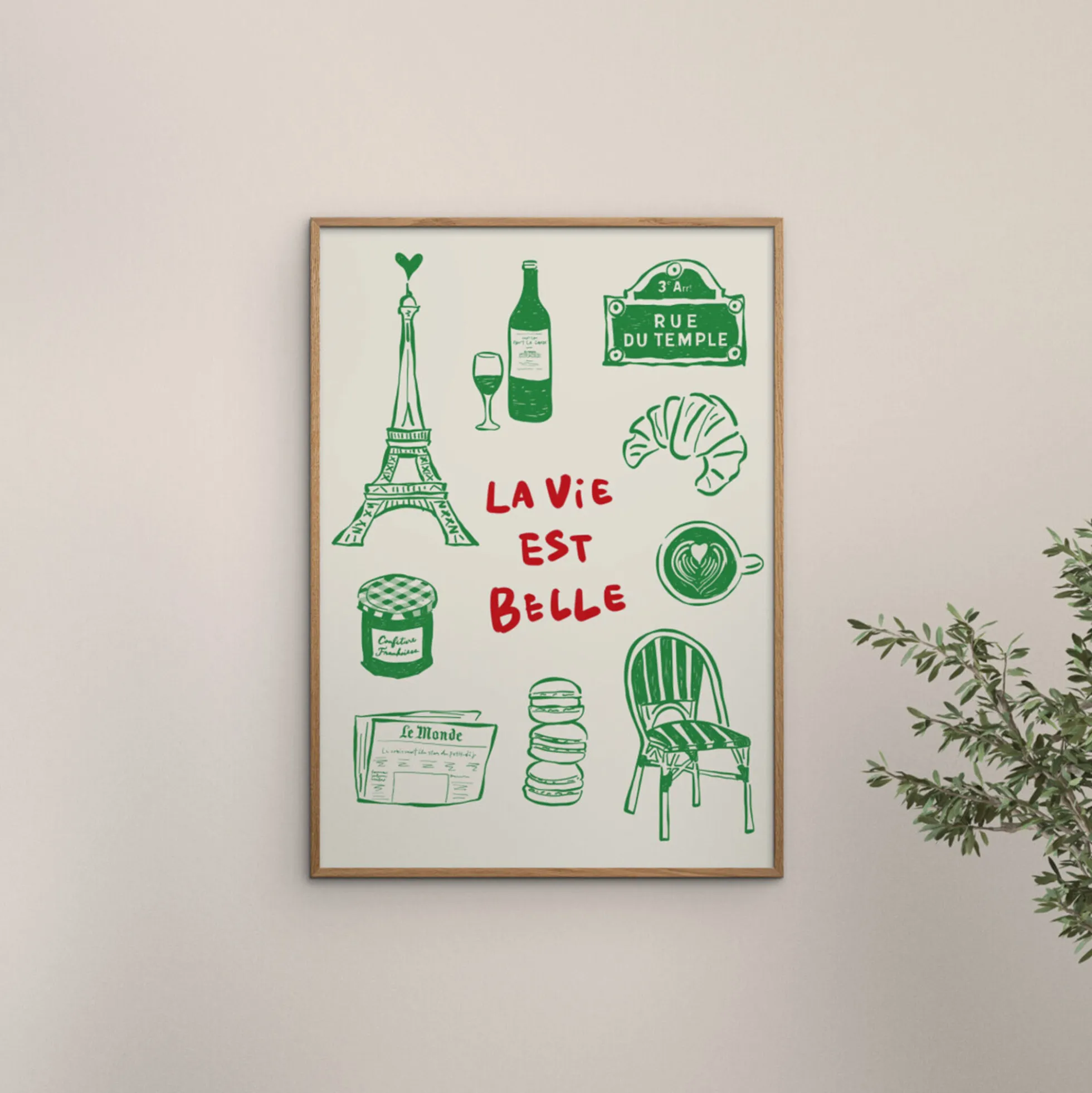 La Vie Est Belle - Paris Poster