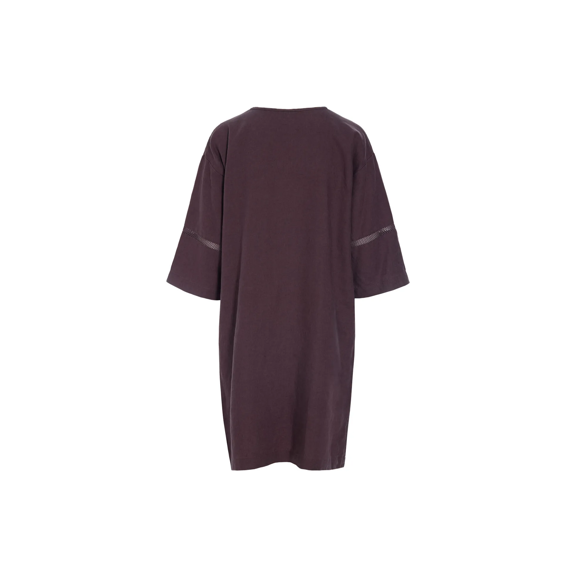 Lazy linen kjole med paneler, raisin