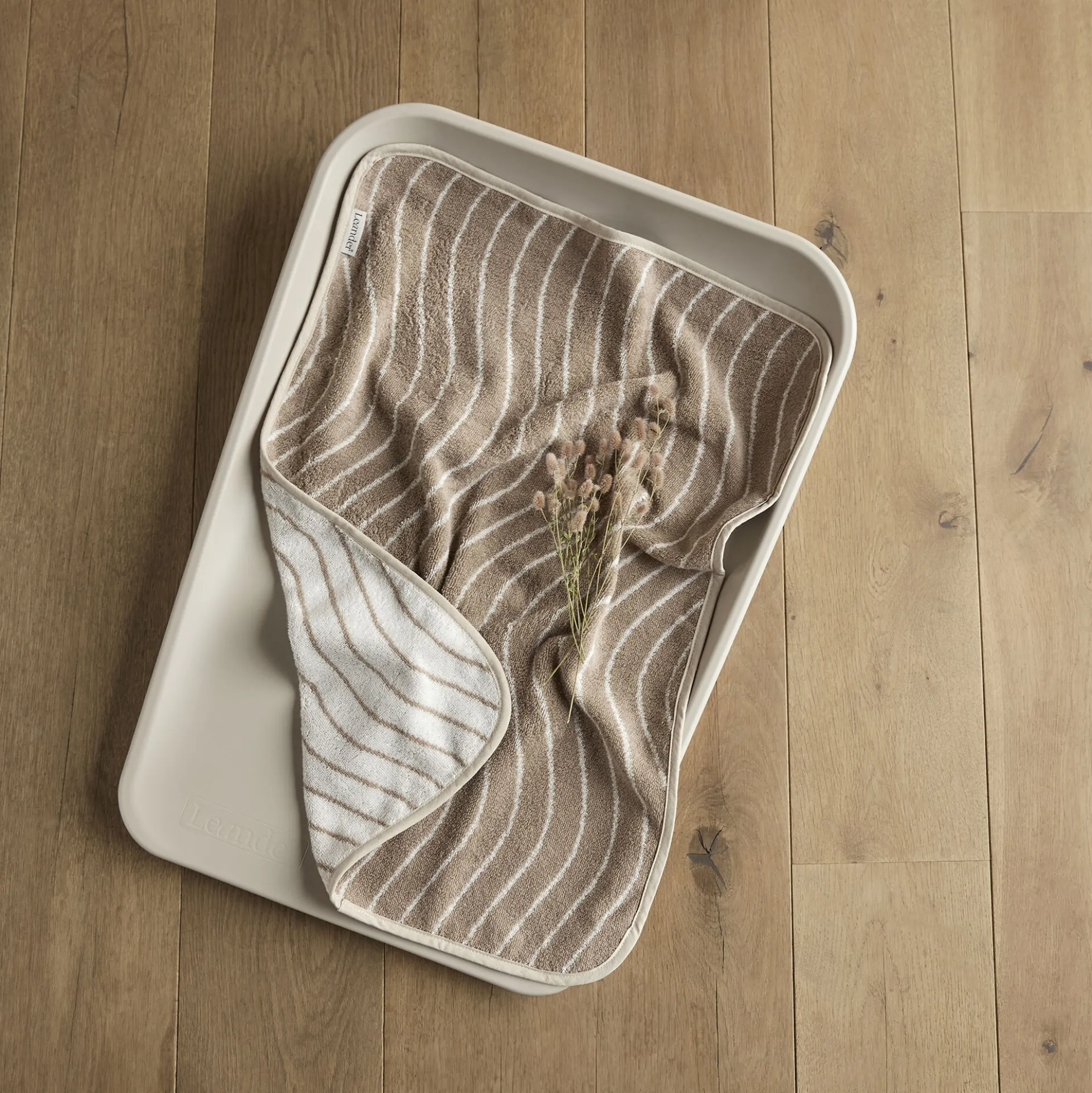 Leander Woodland Topper til puslepude, cappuccino