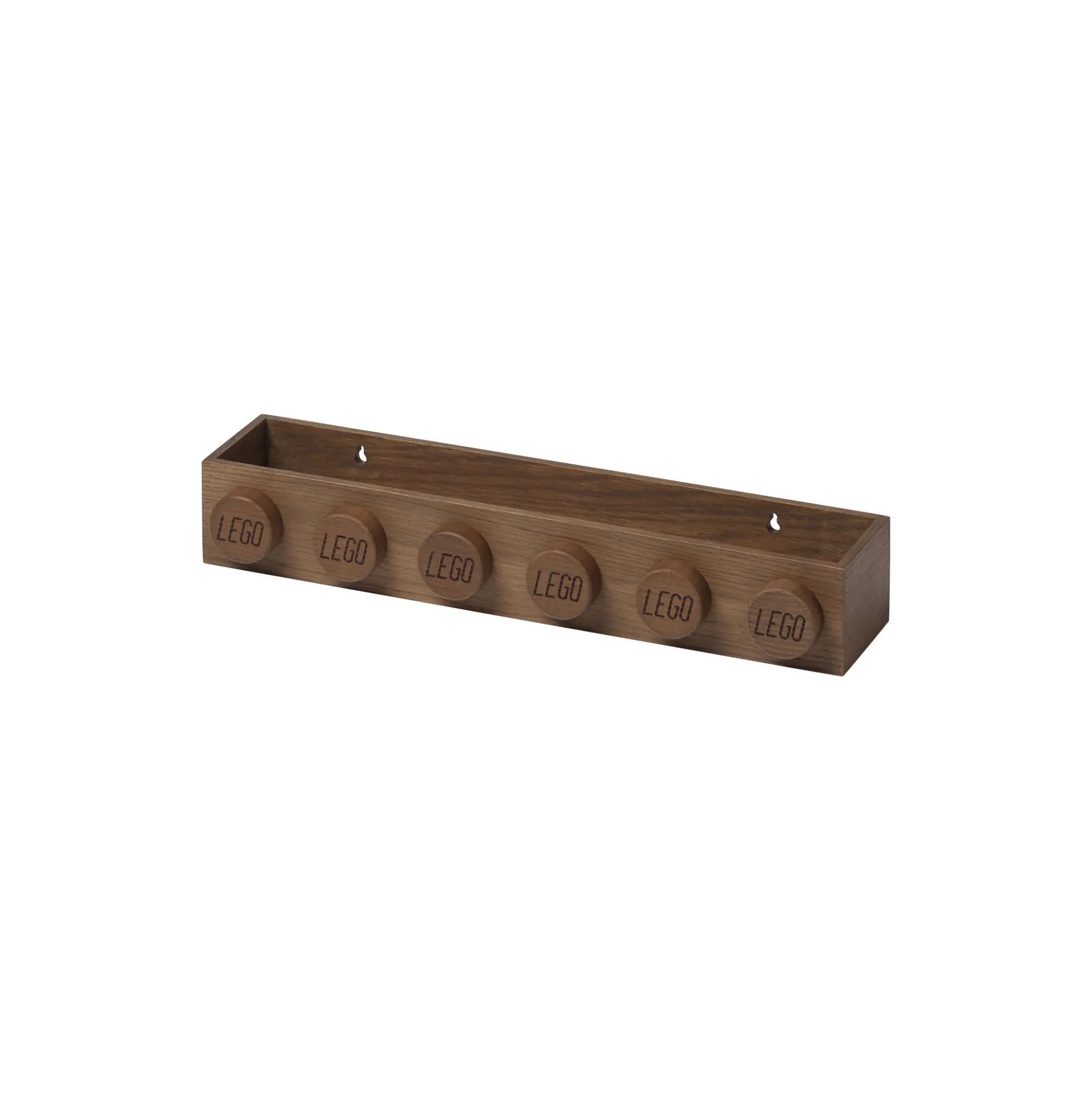 LEGO® 1x6 boghylde, mørkbejdset eg