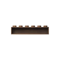 LEGO® 1x6 boghylde, mørkbejdset eg