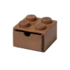 LEGO® 2x2 opbevaringskasse, mørkbejdset eg