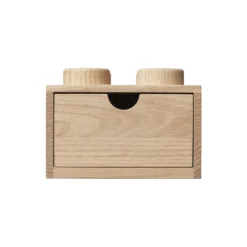 LEGO® 2x2 opbevaringskasse, sæbebehandlet eg