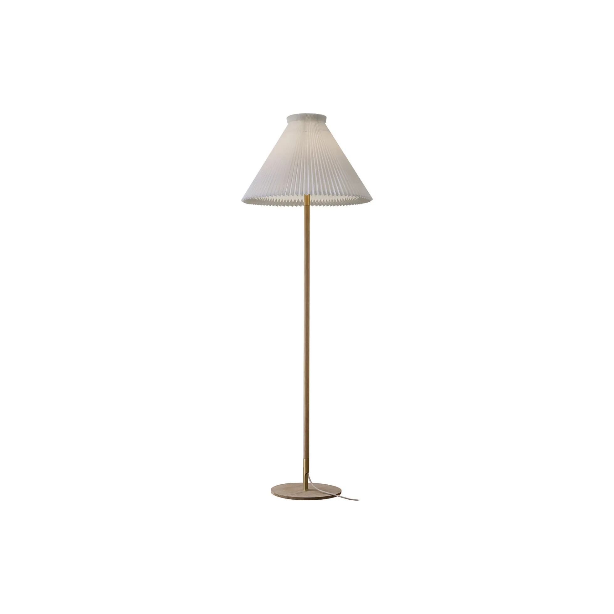 Le Klint 328 gulvlampe med papirskærm, sæbebehandlet eg