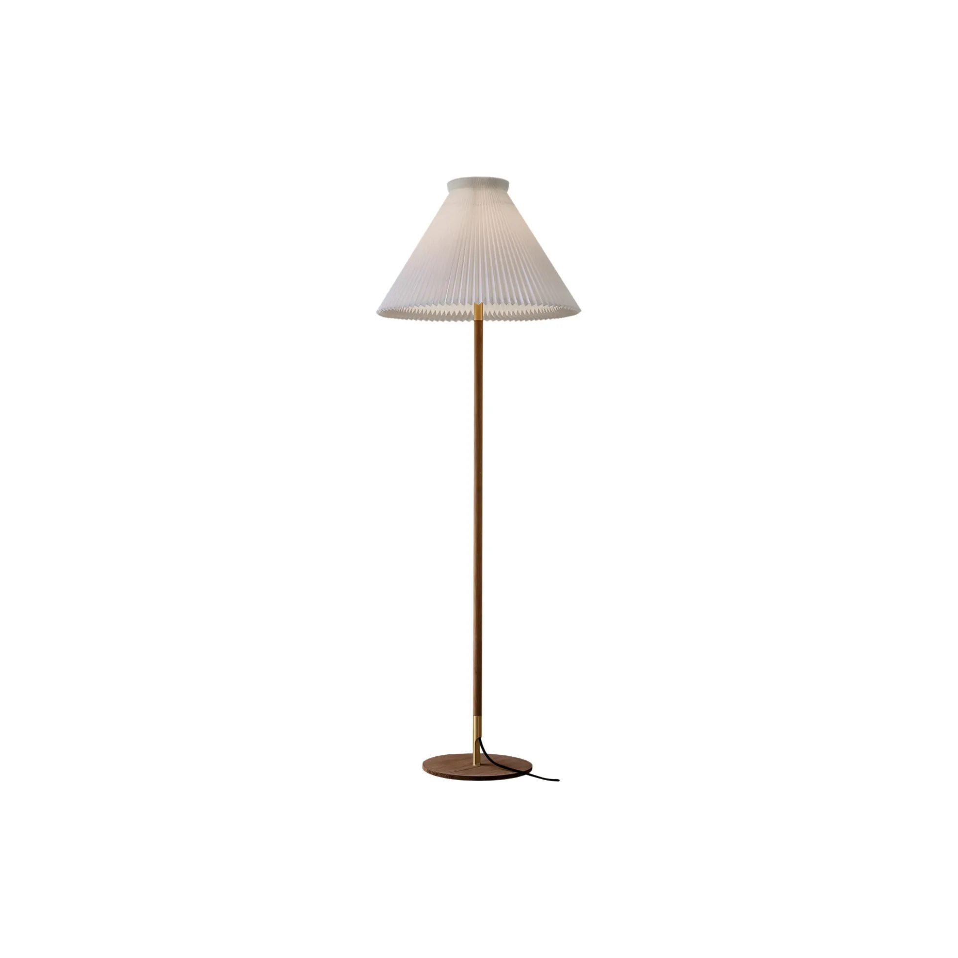 Le Klint 328 gulvlampe med papirskærm, røget eg