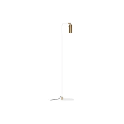 Lektor Floor Lamp, white/brass