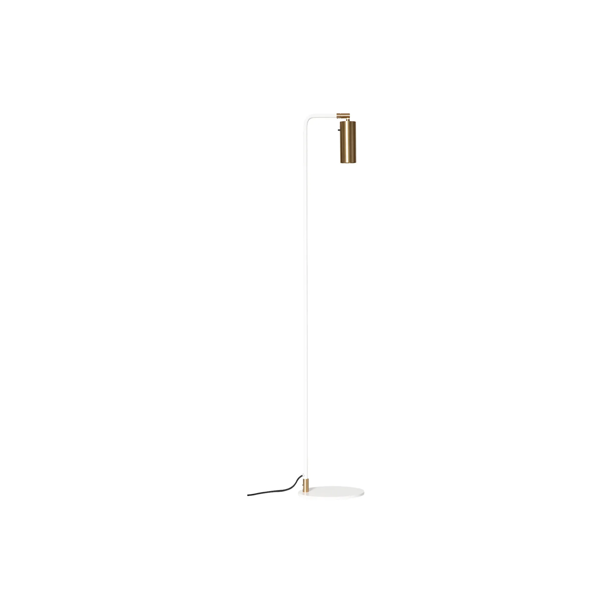 Lektor Floor Lamp, white/brass