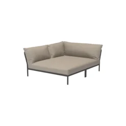 LEVEL2 Cozy venstrevendt loungesofa, Sunbrella Heritage ash