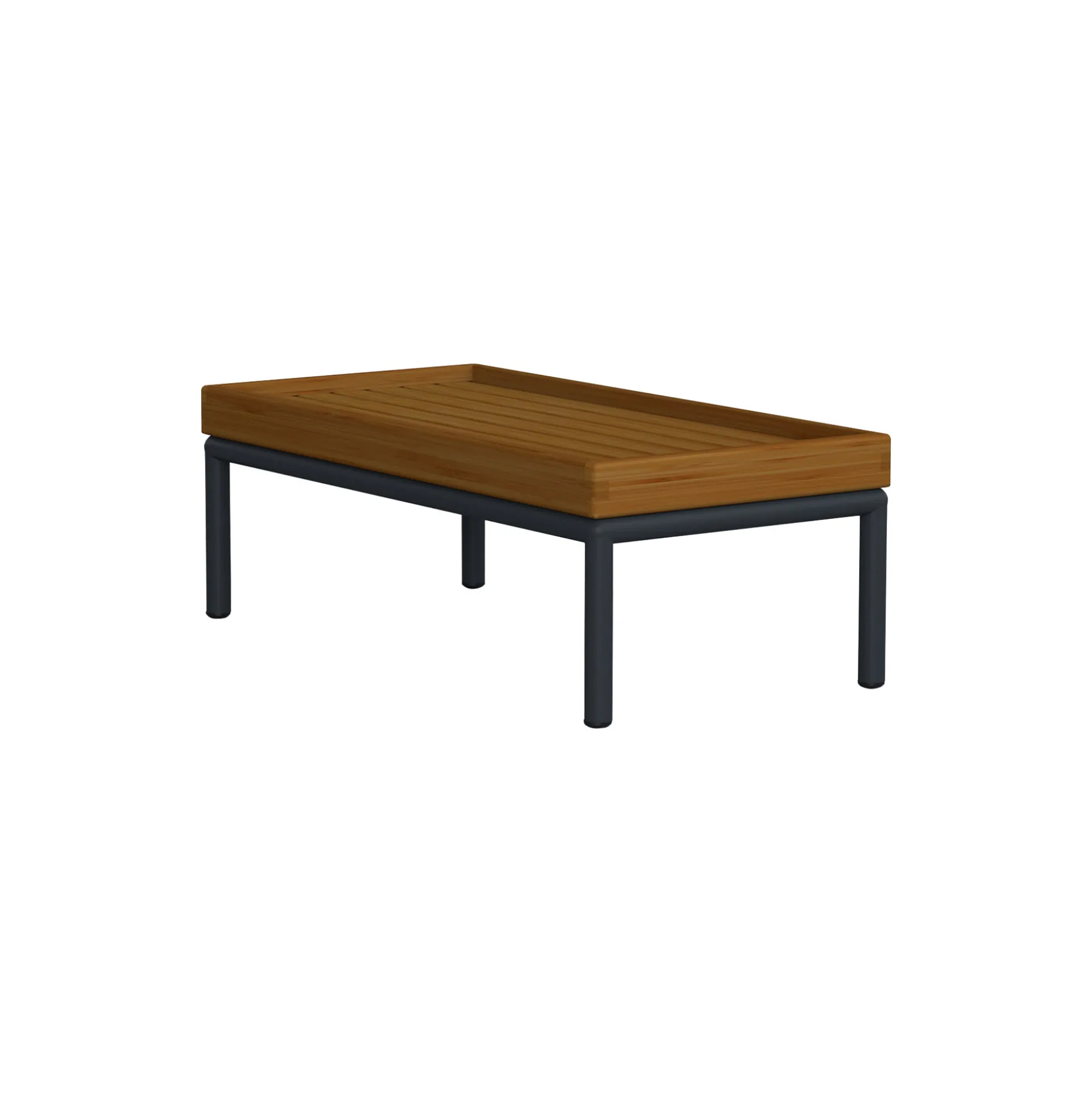 LEVEL loungesidebord, bambus/mørkegrå