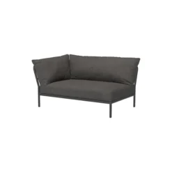 LEVEL2 venstrevendt loungesofa, Basic dark grey
