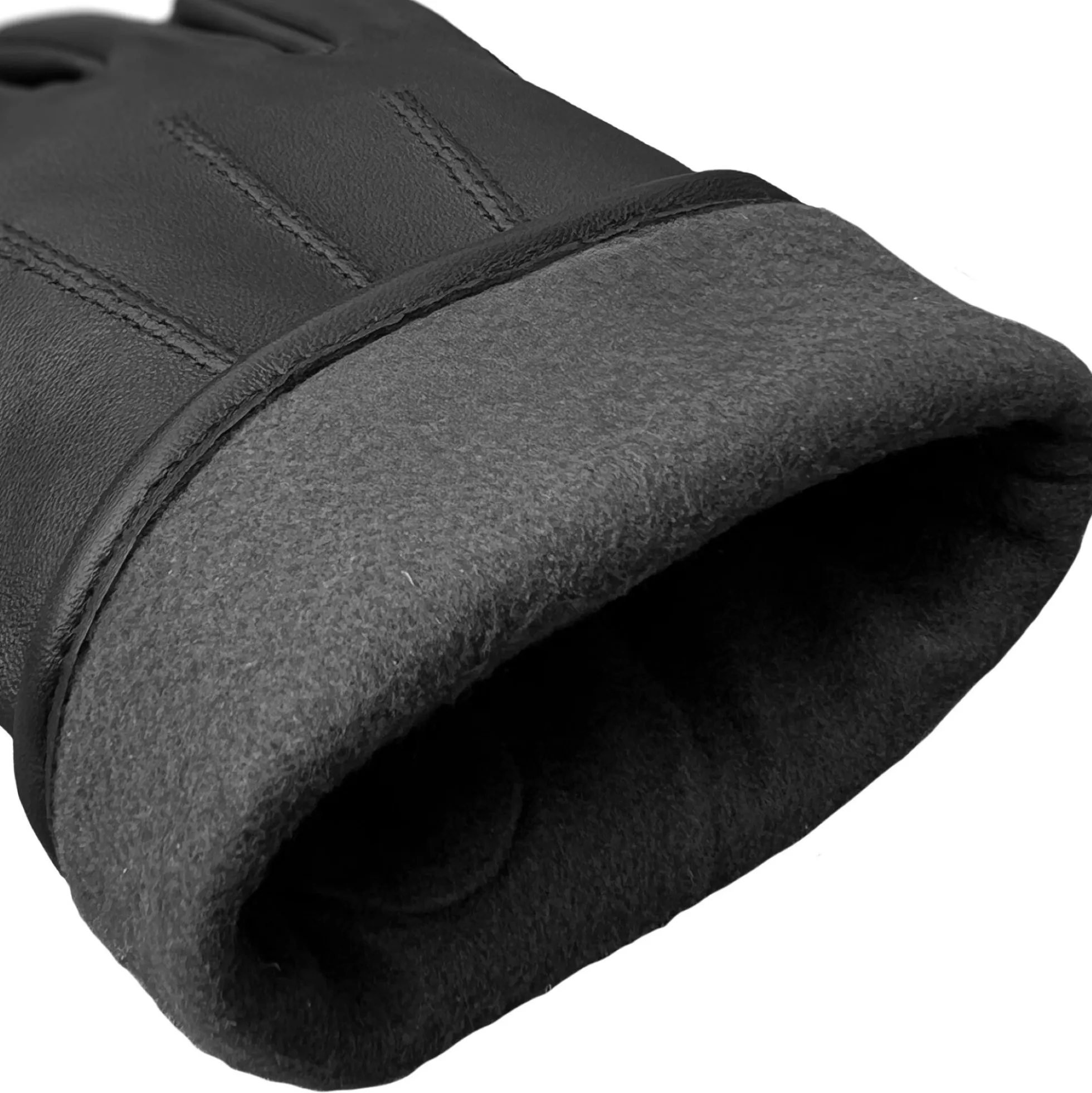 Liam læderhandske, black