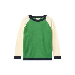Light Knitted Color Block T-Shirt LS