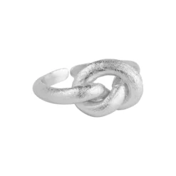 Lilou big knot ring, forsølvet