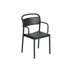 Linear Steel Armchair, anthracite black