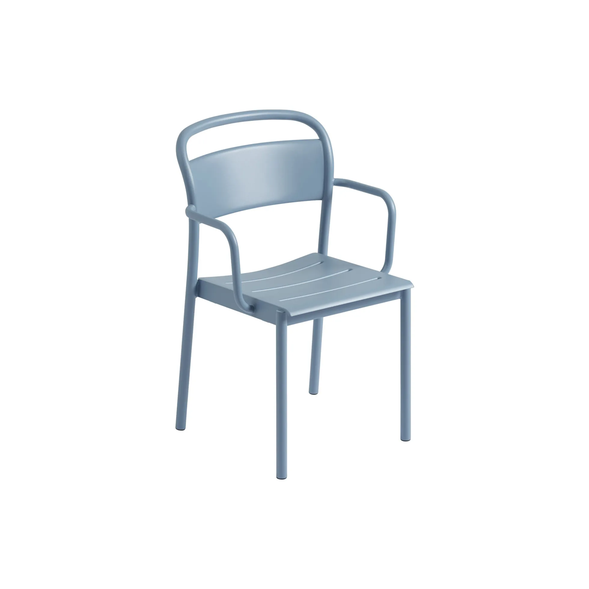 Linear Steel Armchair, pale blue