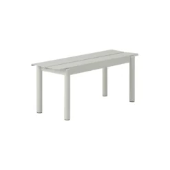 Linear Steel Bench, grey