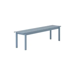 Linear Steel Bench, pale blue