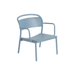 Linear Steel Lounge Armchair, pale blue