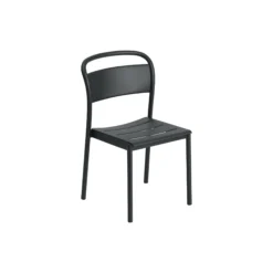 Linear Steel Side Chair, anthracite black