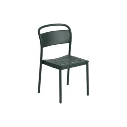Linear Steel Side Chair, dark green