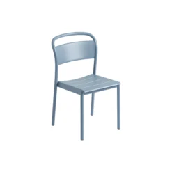 Linear Steel Side Chair, pale blue