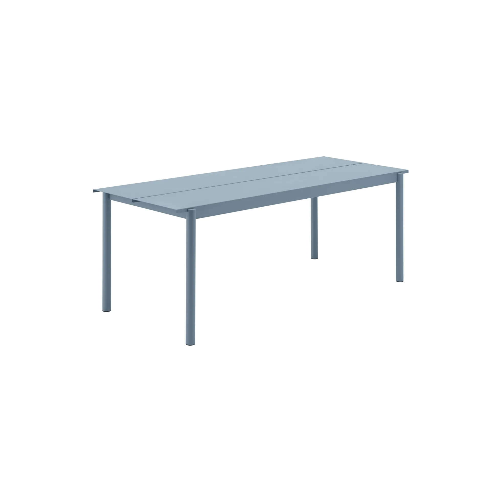 Linear Steel Table, pale blue