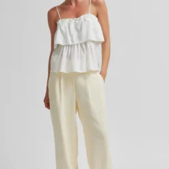Lino Classic Trousers, alabaster gleam