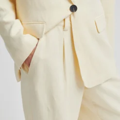 Lino Classic Trousers, alabaster gleam